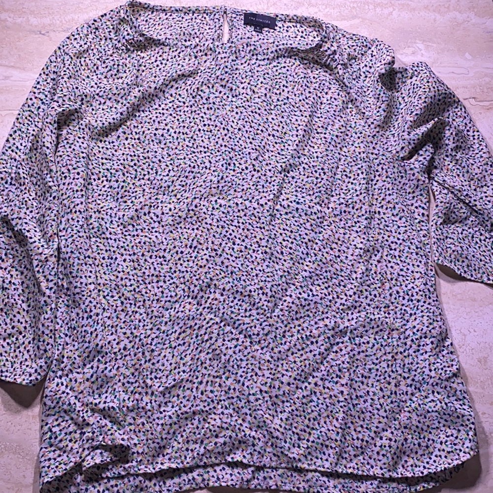Colorful 3 quarter sleeve blouse